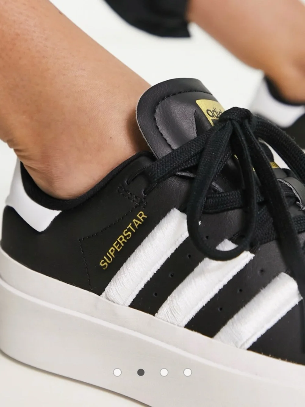 adidas Superstar Bonega W Black & White Platform gold superstar Sneakers - Picture 5 of 9